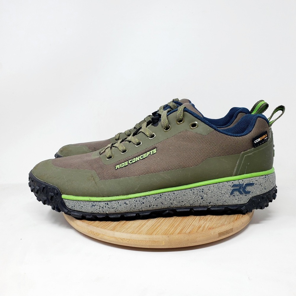 Ride Concepts Tallac Shoes Mens 11.5 Flat Pedal MTB Downhill Trail Olive Sneaker